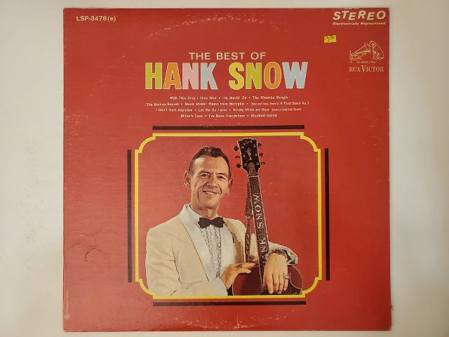 Hank Snow The Best of Hank Snow vinyl record