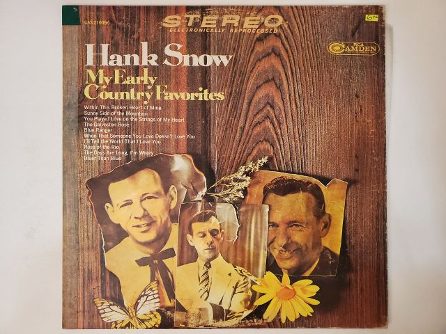 Hank Snow My Early Country Favorites vinyl record