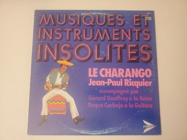 Jean-Paul Ricquier Musiques et Instruments Insolites vinyl record