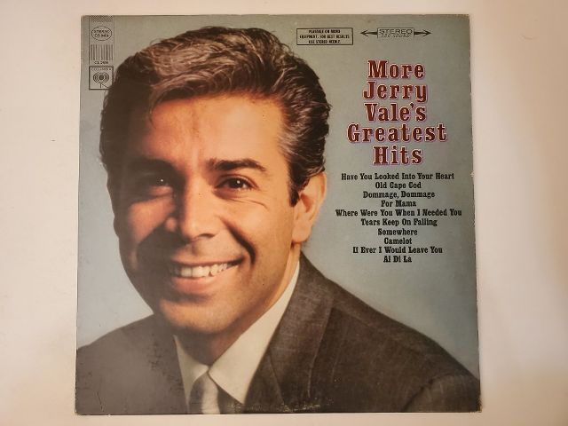Jerry Vale More Jerry Vale's Greatest Hits vinyl record