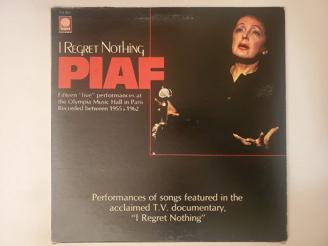 Edith Piaf I Regret Nothing vinyl record