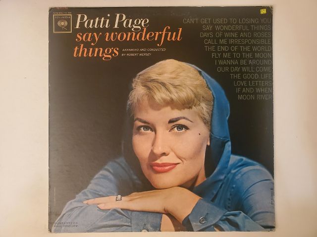 Patti Page Say Wonderful Things vinyl record