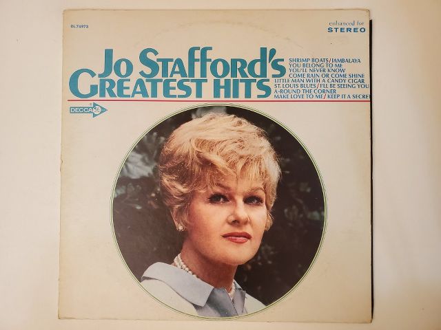 Jo Stafford Jo Stafford's Greatest Hits vinyl record