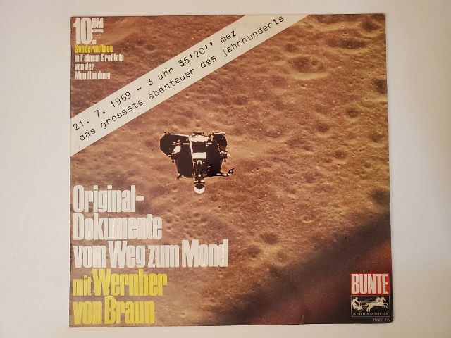 Unknown Original-Dokumente vom Weg zum Mond mit Wernher von Braun vinyl record