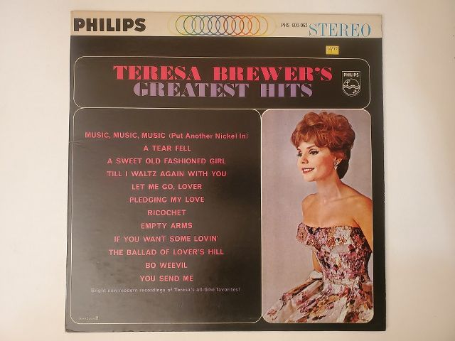 Teresa Brewer Greatest Hits vinyl record