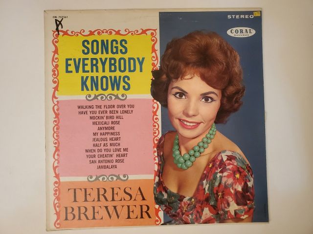 Teresa Brewer Songs Everybody Knows vinyl record
