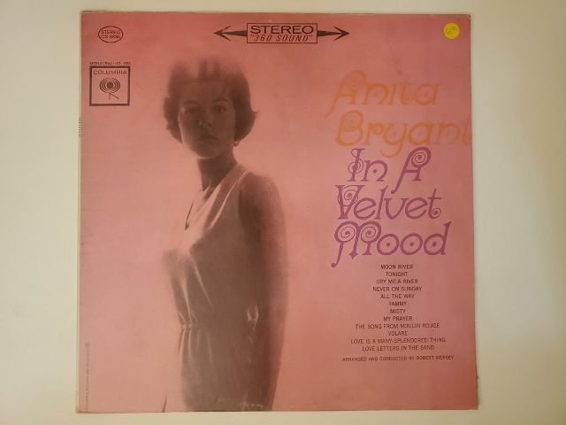 Anita Bryant In a Velvet Mood vinyl record