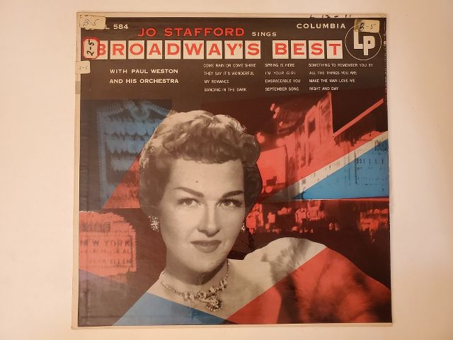 Jo Stafford Sings Broadway's Best vinyl record