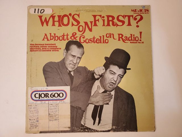 Abbott & Costello Who's on First? Abbott & Costello on Radio vinyl record