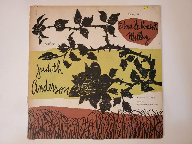 Judith Anderson Poetry of Edna St. Vincent Millay vinyl record