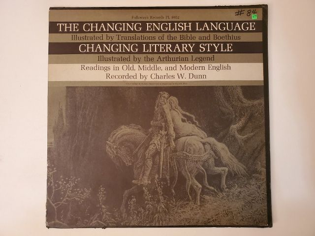 Charles W. Dunn The Changing English Language / Changing Literary Style vinyl record