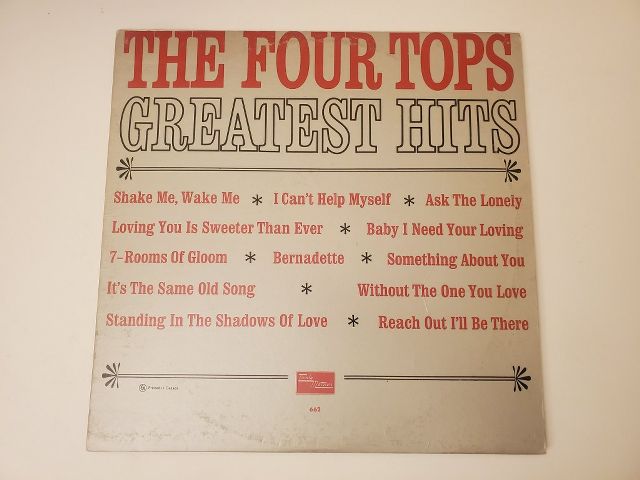 The Four Tops Greatest Hits vinyl record