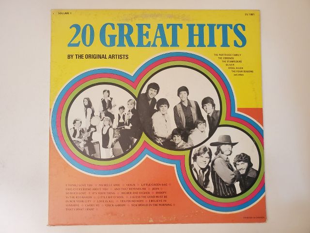 Various Artists 20 Great Hits Volume 1 vinyl record