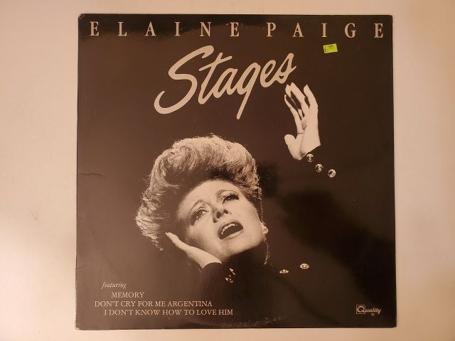 Elaine Paige Stages vinyl record