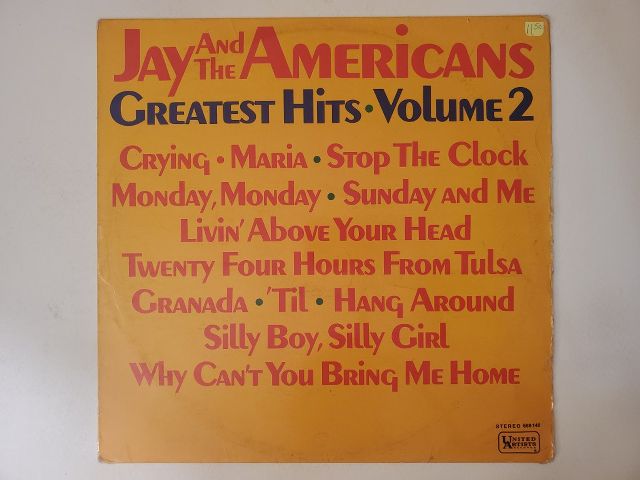 Jay and the Americans Greatest Hits Volume 2 vinyl record