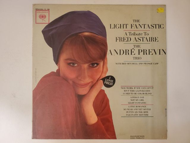 The Andr? Previn Trio The Light Fantastic: A Tribute to Fred Astaire vinyl record