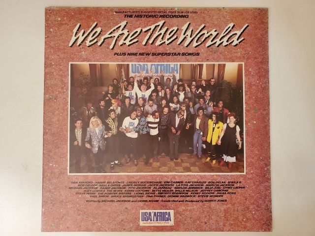 USA for Africa We Are the World vinyl record