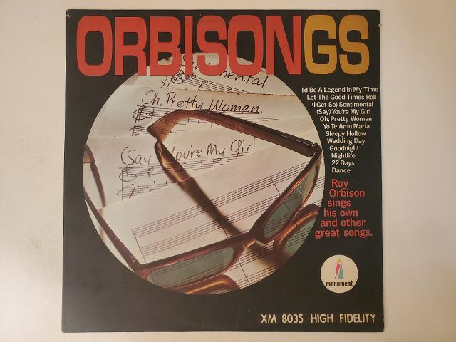 Roy Orbison Orbisongs vinyl record