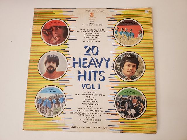 Various Artists 20 Heavy Hits Vol. 1 vinyl record