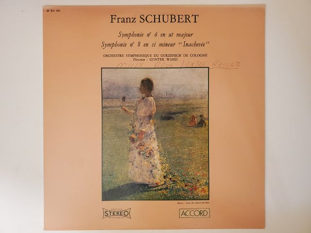 Franz Schubert Symphonie n? 6 en ut majeur, Symphonie n? 8 en si mineur "Inachev?e" vinyl record
