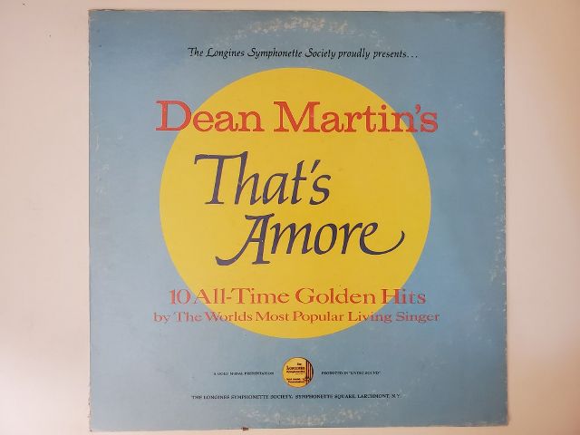 Dean Martin That's Amore: 10 All-Time Golden Hits vinyl record