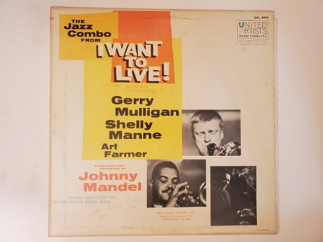 Gerry Mulligan, Shelly Manne, Art Farmer I Want to Live vinyl record