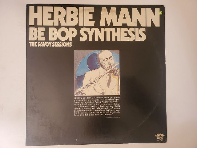 Herbie Mann Be Bop Synthesis: The Savoy Sessions vinyl record