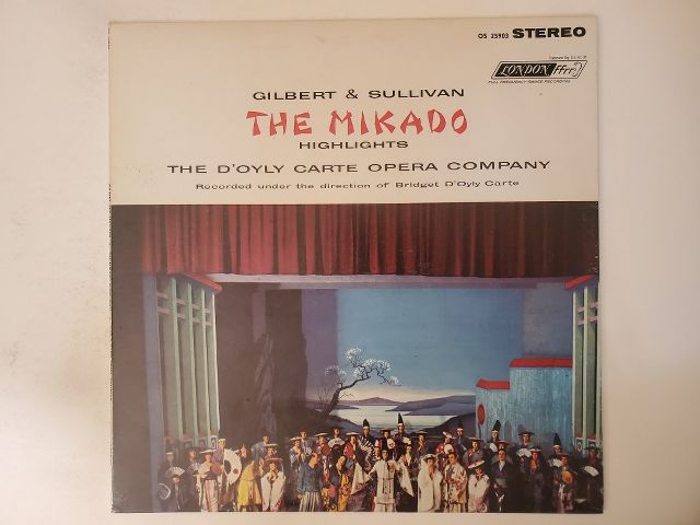 Gilbert & Sullivan The Mikado Highlights vinyl record