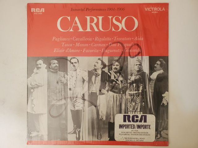 Enrico Caruso Immortal Performances 1904-1906 vinyl record