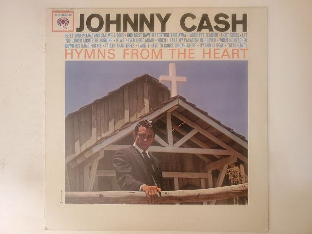 Johnny Cash Hymns from the Heart vinyl record