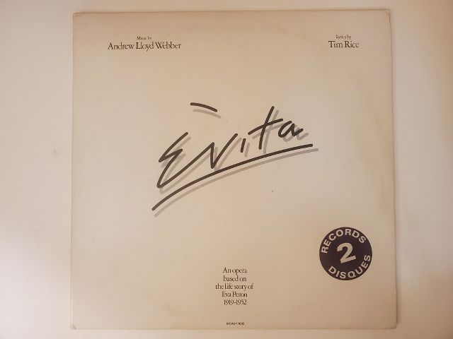 Andrew Lloyd Webber Evita vinyl record