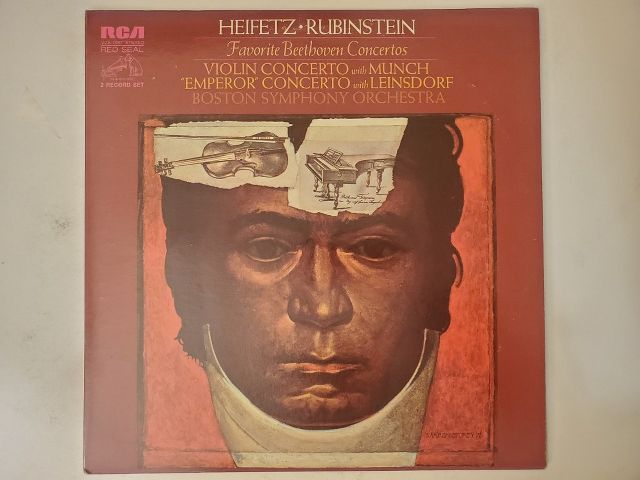Heifetz-Rubinstein Favorite Beethoven Concertos vinyl record