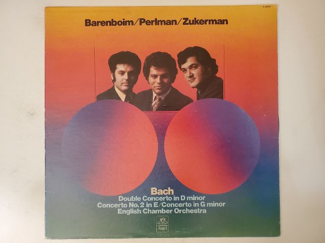 Barenboim/Perlman/Zukerman Bach: Double Concerto in D minor / Concerto No. 2 in E / Concerto in G minor vinyl record