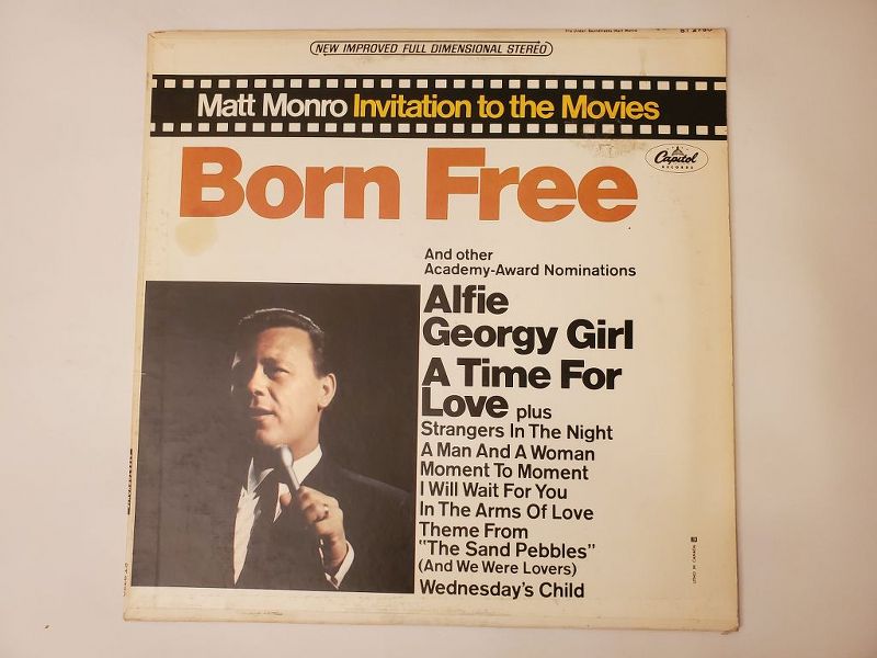 Matt Monro Invitation to the Movies: Born Free vinyl record