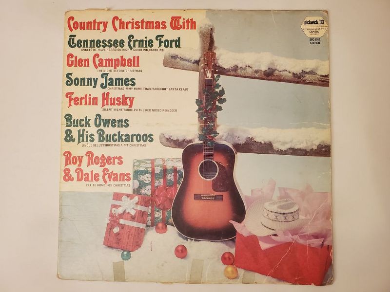 Various Artists (Tennessee Ernie Ford, Glen Campbell, Sonny James, Ferlin Husky, Buck Owens & His Buckaroos, Roy Rogers & Dale Evans) Country Christmas With vinyl record