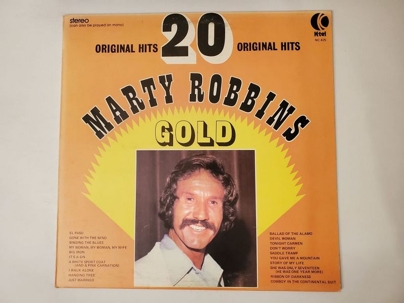 Marty Robbins 20 Original Hits Gold vinyl record