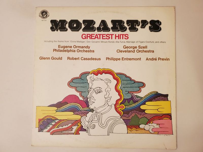 Various Artists (including Eugene Ormandy, Philadelphia Orchestra; George Szell, Cleveland Orchestra; Glenn Gould; Robert Casadesus; Philippe Entremont; Andr? Previn) Mozart's Greatest Hits vinyl record