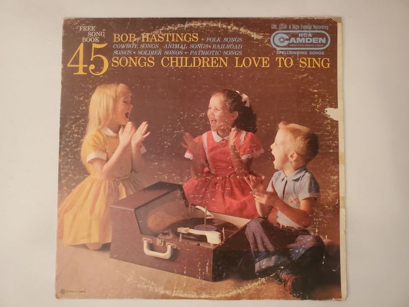 Bob Hastings 45 Songs Children Love to Sing vinyl record