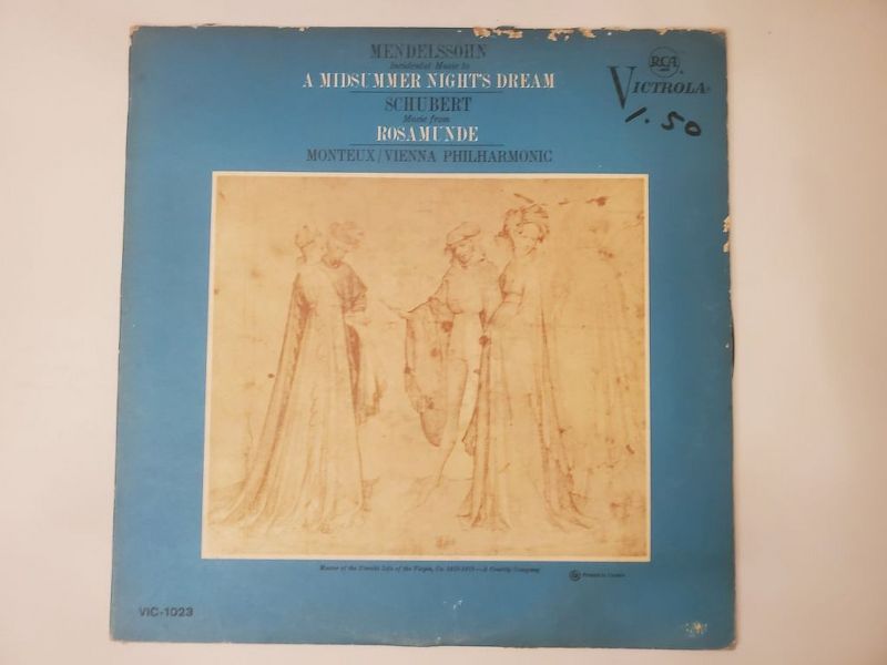 Monteux / Vienna Philharmonic Mendelssohn: A Midsummer Night's Dream / Schubert: Music from Rosamunde vinyl record