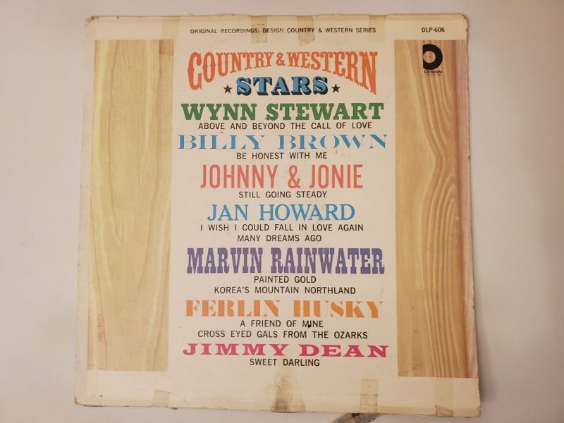 Wynn Stewart,Billy Brown,Johnny & Jonie,Jan Howard,Marvin Rainwater,Ferlin Husky,Jimmy Dean Country & Western Stars vinyl record