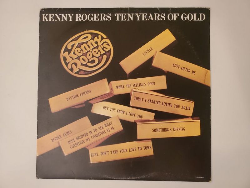 Kenny Rogers Ten Years of Gold vinyl record
