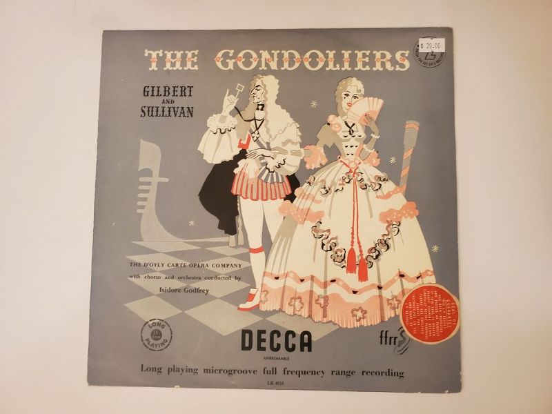 Gilbert and Sullivan, The D'Oyly Carte Opera Company (conducted by Isidore Godfrey) The Gondoliers vinyl record