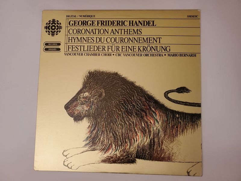 George Frideric Handel Coronation Anthems / Hymnes du Couronnement / Festlieder f?r eine Kr?nung vinyl record