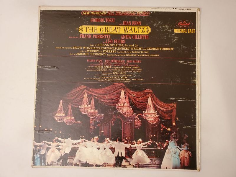 Giorgio Tozzi and Jean Fenn (Original Cast) The Great Waltz vinyl record