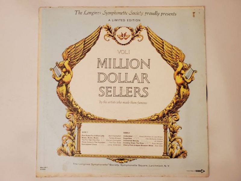 Various Artists (The Longines Symphonette Society) Million Dollar Sellers Vol. 1 vinyl record