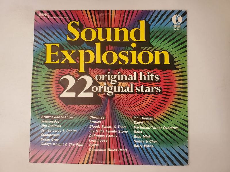 Brownsville Station,Wednesday,Jim Stafford,James Leroy & Denim,Stampeders,Dobie Gray,Gladys Knight & The Pips,Chi-Lites,Stories,Blood, Sweat, & Tears,Sly & the Family Stone,DeFranco Family,Lighthouse,Sylvia,Downchild Blues Band,Ian Thomas,Dawn,Bachman/Tur Sound Explosion: 22 Original Hits 22 Original Stars vinyl record