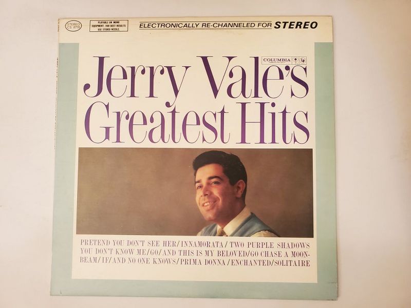 Jerry Vale Jerry Vale's Greatest Hits vinyl record