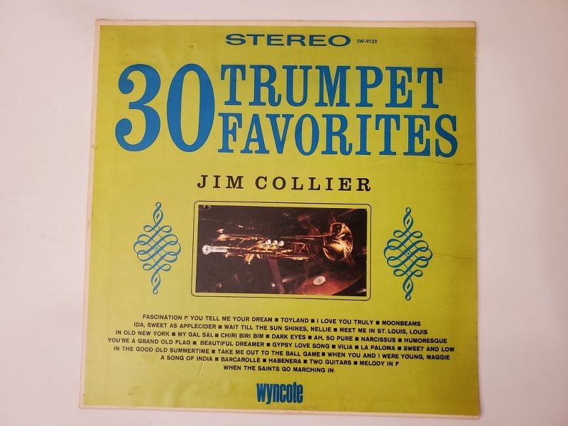 Jim Collier 30 Trumpet Favorites vinyl record