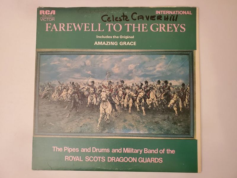 The Pipes and Drums and Military Band of the Royal Scots Dragoon Guards Farewell to the Greys vinyl record