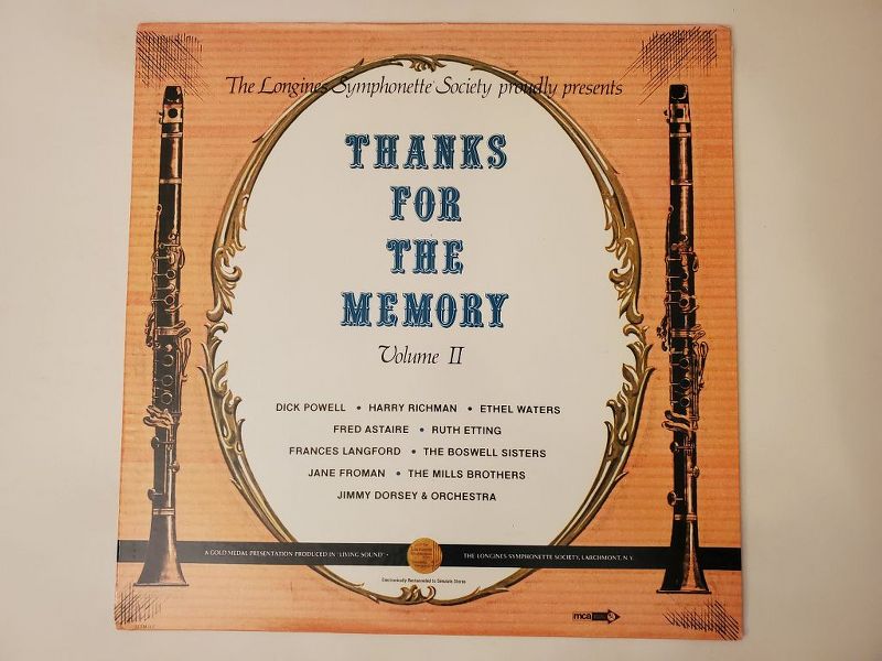 Various Artists (Dick Powell, Harry Richman, Ethel Waters, Fred Astaire, Ruth Etting, Frances Langford, The Boswell Sisters, Jane Froman, The Mills Brothers, Jimmy Dorsey & Orchestra) Thanks For The Memory Volume II vinyl record